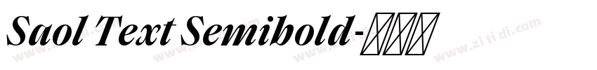 Saol Text Semibold字体转换 Saol Text Semibold字体转换